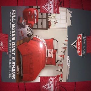 Disney Pixar Cars full/queen quilt and shams